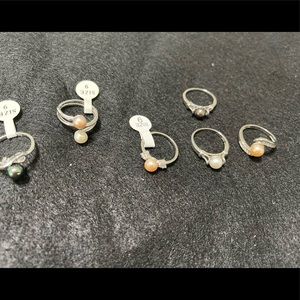 Set of 6 Vantel Sterling Silver Rings!! Size 9
